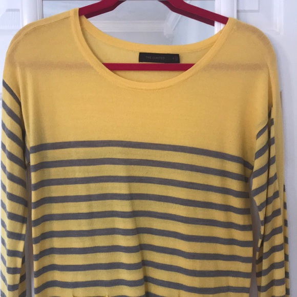 Yellow striped sweater from The Limited. - Picture 2 of 2